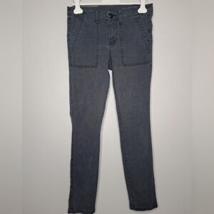 Cabi The Quest Corduroy Pants Women's Grey Skinny Utility Pockets 6